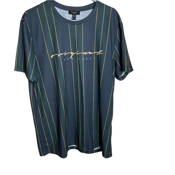 NEW Look Men Short Sleeve Tee Shirt Original New York  Dark Green Size L - Picture 1 of 13
